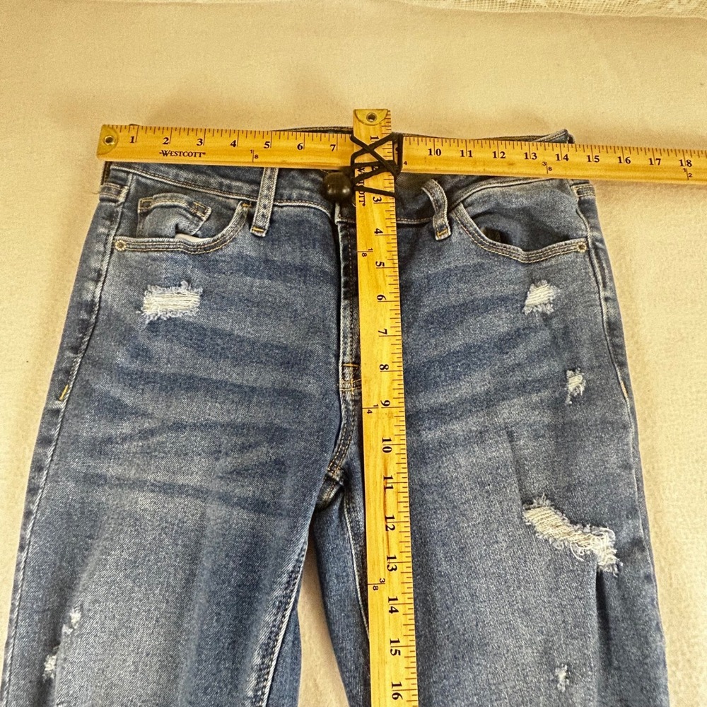 Old Navy Rockstar Super Skinny‎ Jeans Womens 8 Med Wash Distressed Ripped Denim - Picture 3 of 12